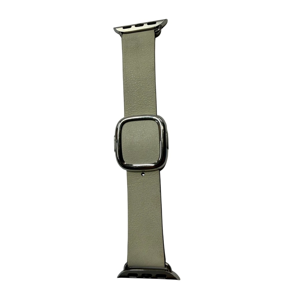 Apple Watch Modern Buckle 41mm Natural Leather Band Chalk White Small S